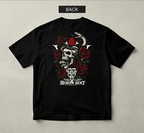 Heaven Sent T-Shirt — Floral Snake Graphic Men’s Box Tee