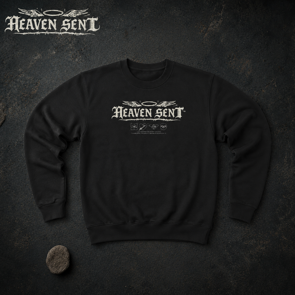 Heaven Sent™ Skull & Roses Crewneck Sweatshirt