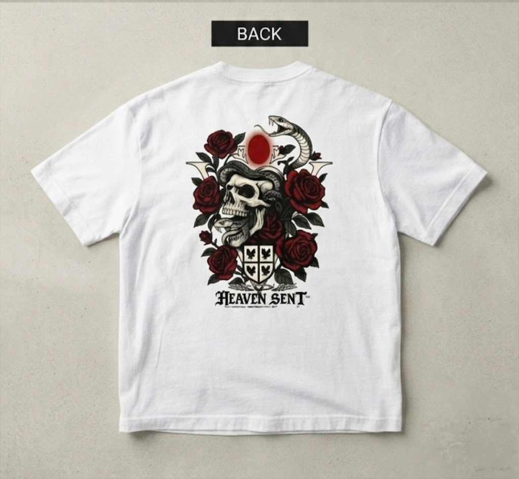 Heaven Sent T-Shirt — Floral Snake Graphic Men’s Box Tee