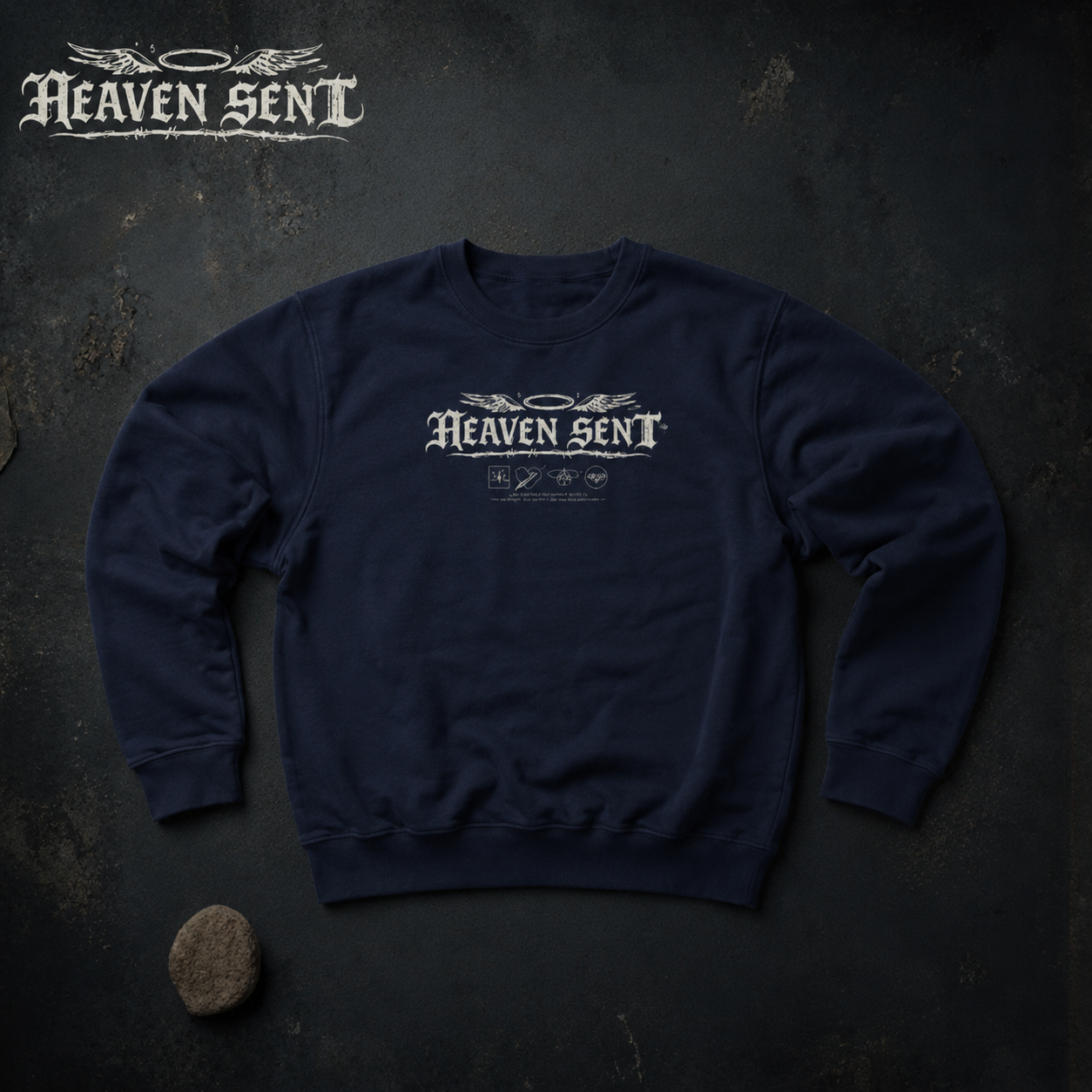 Heaven Sent™ Skull & Roses Crewneck Sweatshirt