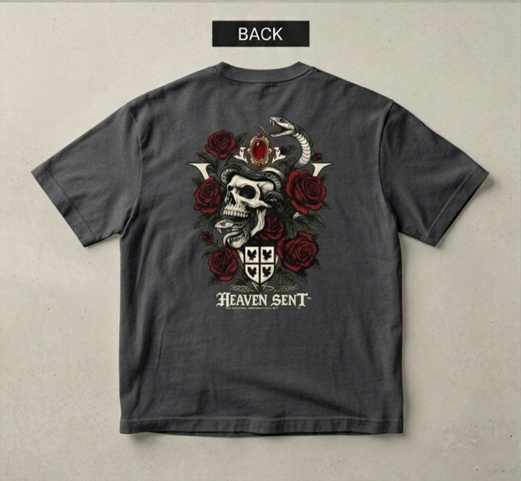 Heaven Sent T-Shirt — Floral Snake Graphic Men’s Box Tee
